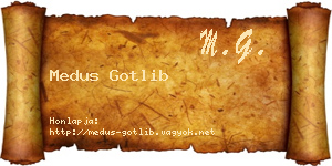 Medus Gotlib névjegykártya